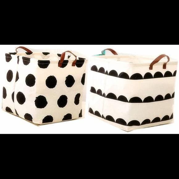 13 inch Square Canvas Toy Storage BinsDurable Cotton/Canvas Basket